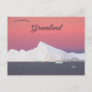 Postal Amanecer en el fiordo de hielo de Ilulissat en la