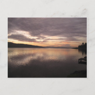 Postal Amanecer en el lago Washington / Mt Rainier en Sea