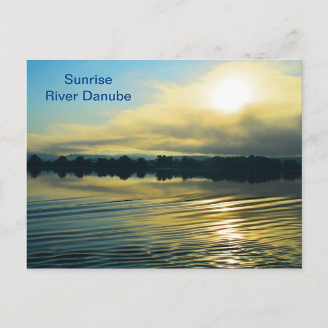 Postal Amanecer en el río Danubio (Anverso)