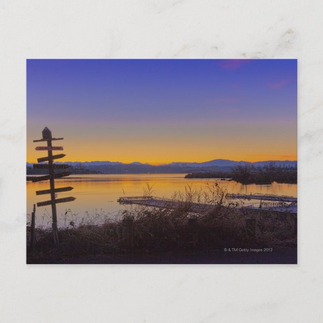 Postal Amanecer en invierno en Seattle 2 (Anverso)