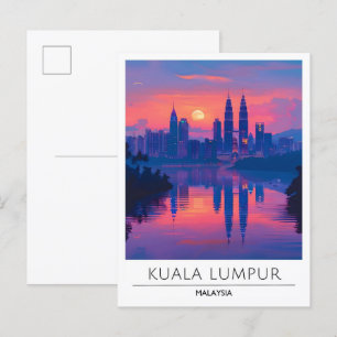 Postal Amanecer en Kuala Lumpur Malasia Viaje