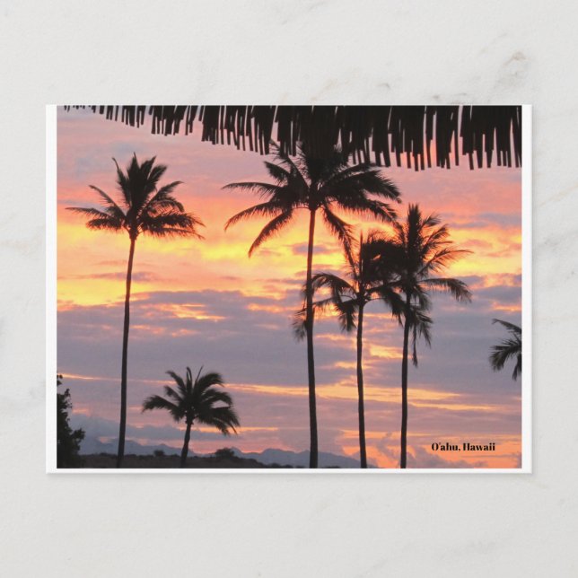 Postal Amanecer en la isla de O'ahu, HI (Anverso)