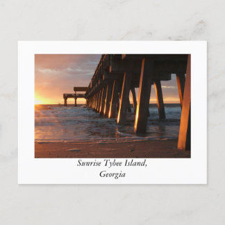 Postal Amanecer en la isla Tybee, Georgia