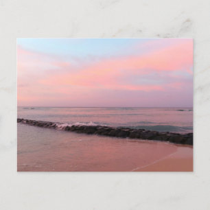 Postal Amanecer en la playa de Waikiki
