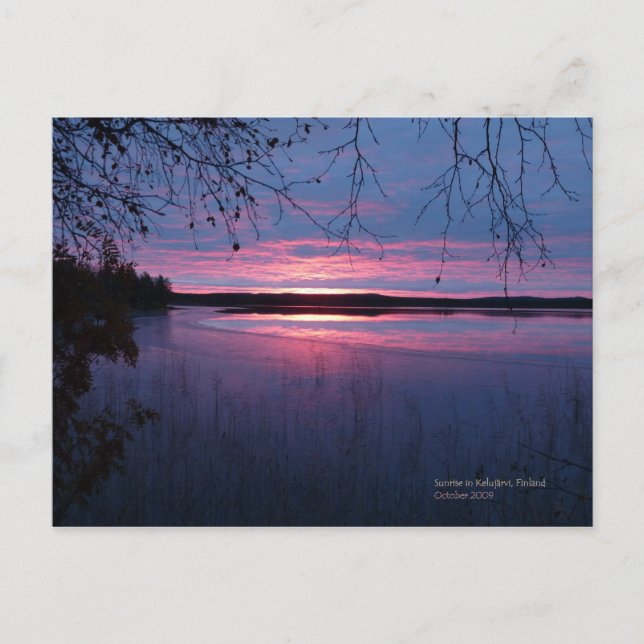 Postal Amanecer en Laponia (Anverso)