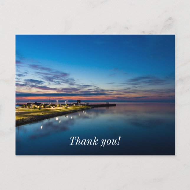 Postal Amanecer en Mackinaw City (Anverso)