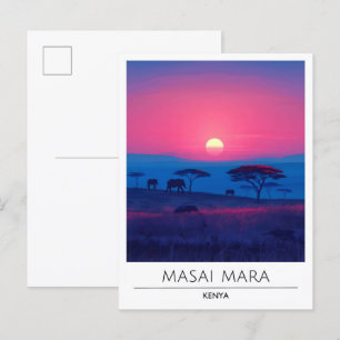 Postal Amanecer en Masai Mara Kenya Travel