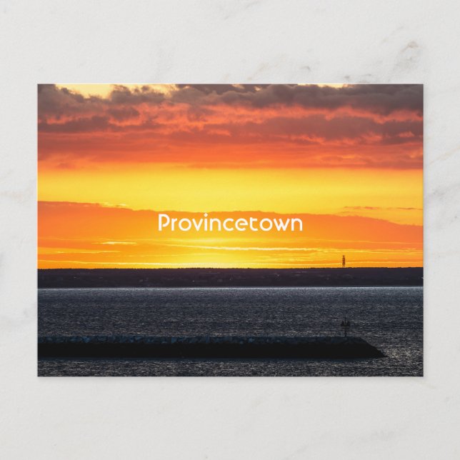 Postal amanecer en Provincetown (Anverso)