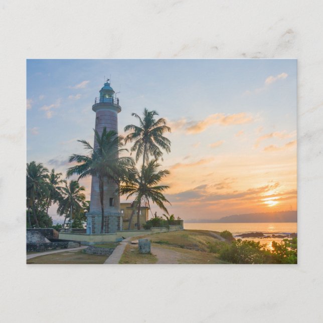 Postal Amanecer, faro de Galle (Anverso)