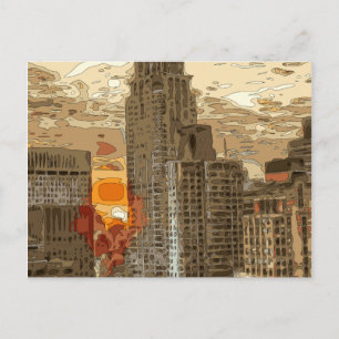 Postal Amanecer matutino en el corazón de Manhattan