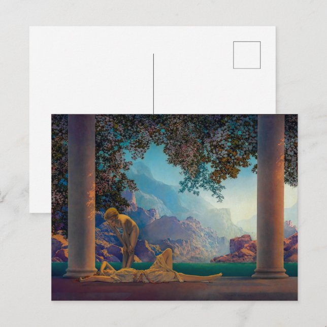 Postal Amanecer | Maxfield Parrish | (Anverso / Reverso)