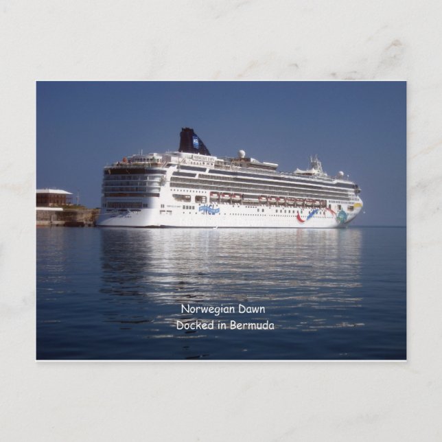 Postal Amanecer noruego en Bermudas (Anverso)