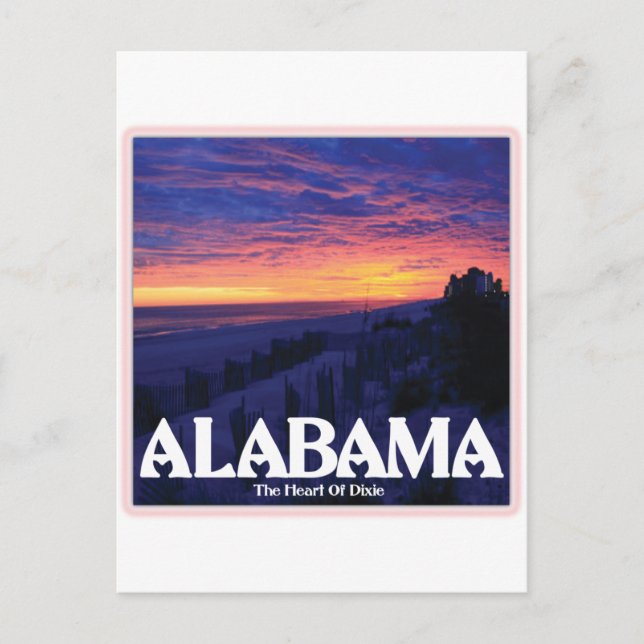 Postal Amanecer oscuro de Alabama (Anverso)