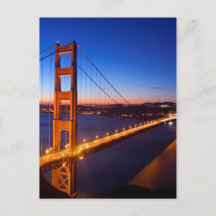 Postal Amanecer por San Francisco y el puente Golden Gate