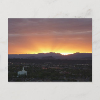 Postal Amanecer sobre el paisaje de St. George Utah