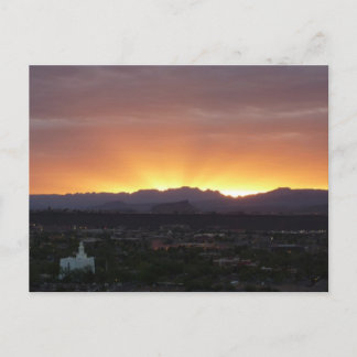 Postal Amanecer sobre el paisaje de St. George Utah