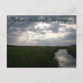 Postal Amanecer sobre el pantano salado | Isla Tybee, GA