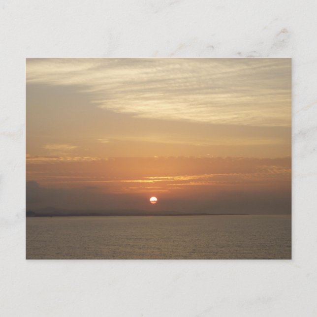 Postal Amanecer sobre la capa marina del Caribe Aruba II (Anverso)