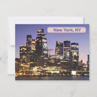 Postal Amanecer sobre Manhattan desde el río Hudson