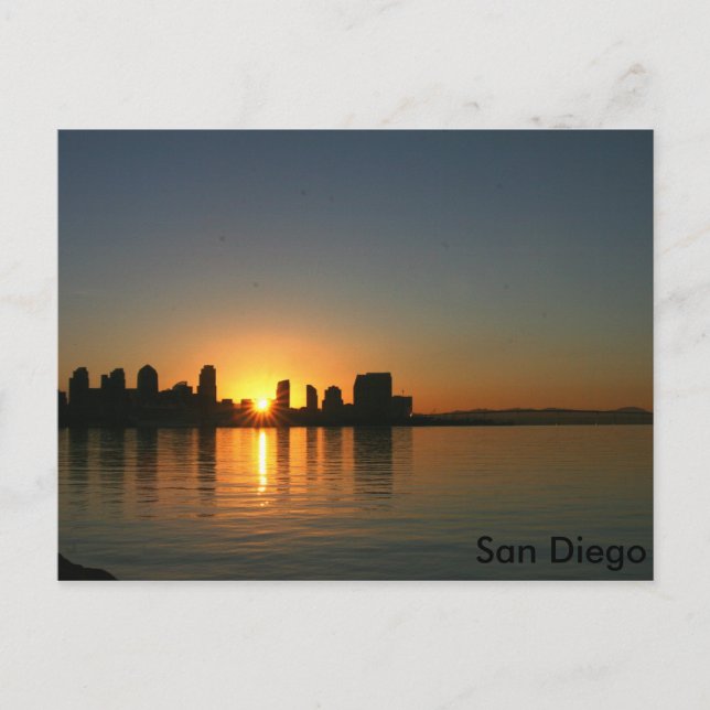 Postal Amanecer sobre San Diego (Anverso)
