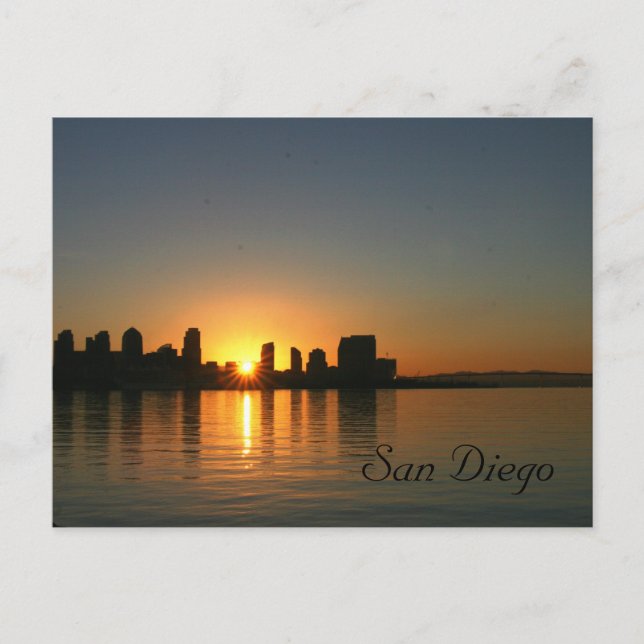 Postal Amanecer sobre San Diego (Anverso)