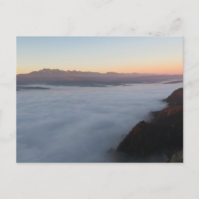 Postal Amanecer sobre Tatras (Anverso)