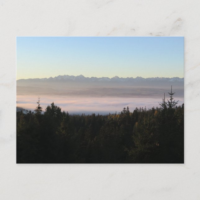 Postal Amanecer sobre Tatras (Anverso)