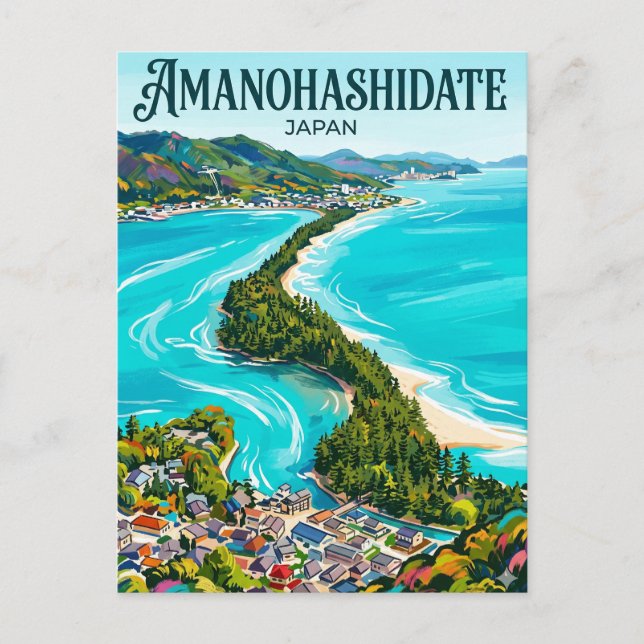 Postal Amanohashidate Japón (Anverso)