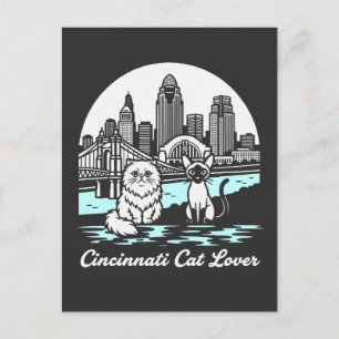 Postal Amante de gatos de la ciudad de Cincinnati Ohio