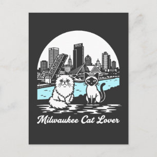 Postal Amante de gatos de la ciudad de Milwaukee Wisconsi