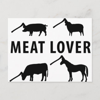 Postal amante de la carne