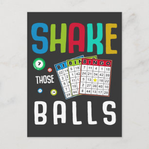 Postal Amante de la pelota de Bingo divertida y humor de 