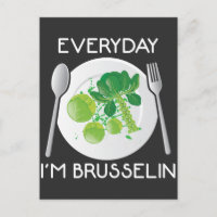 Amante de las plantas de coles de Bruselas veganas