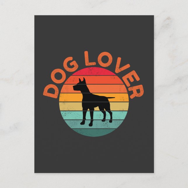 POSTAL AMANTE DE PERROS (Anverso)