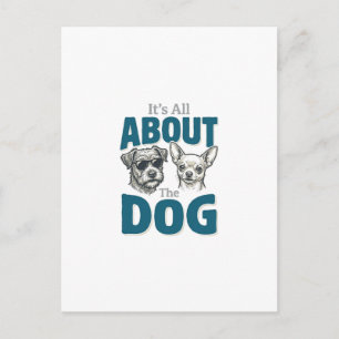 Postal Amante de Perros Divertido Gráfico de Grabado Anti