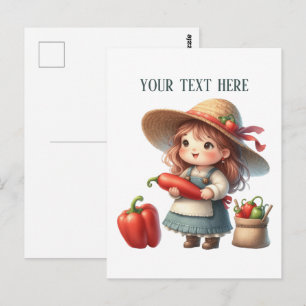 Postal Amante de pimiento genial jardinero personalizable