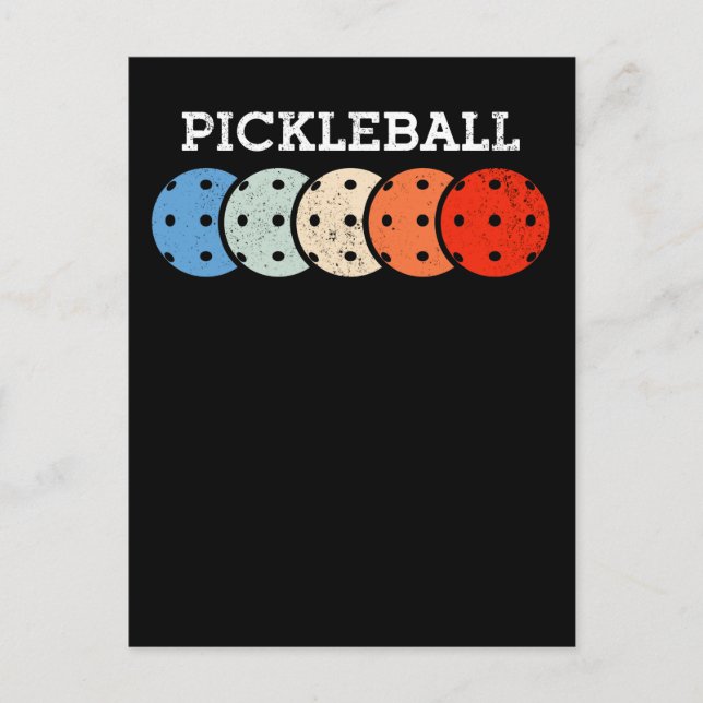 Postal Amante del Deporte Jugador de Pickleball (Anverso)