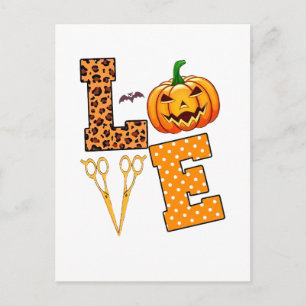 Postal Amante del Estilista de Halloween