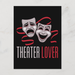 Postal Amante del Teatro de Comedia y Tragedia