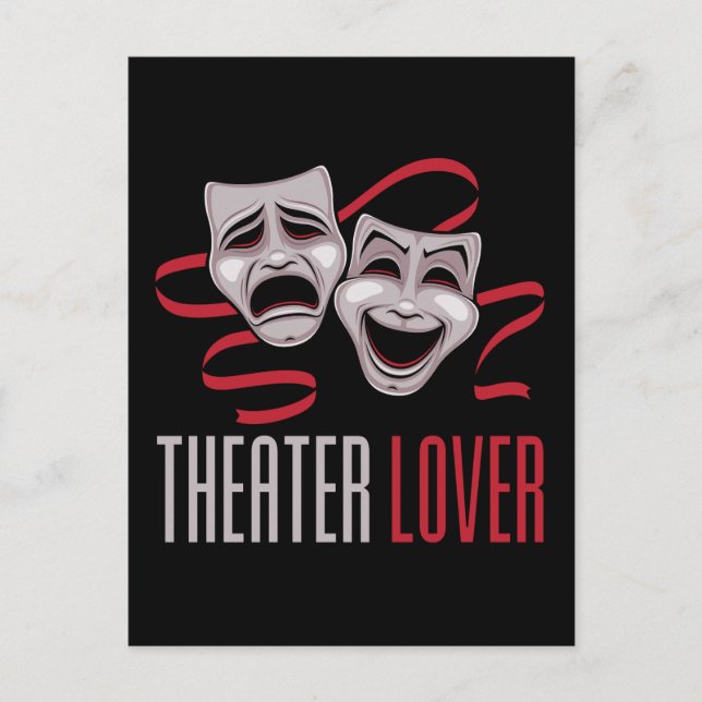 Postal Amante del Teatro de Comedia y Tragedia (Anverso)