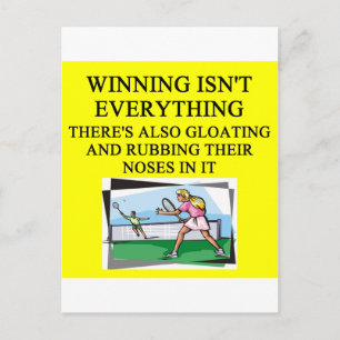 Postal amante del tenis