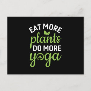 Postal Amante del Yoga   Come Más Plantas Haz Más Yoga