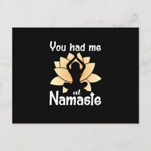 Postal Amante del Yoga Me Tenías En Namaste