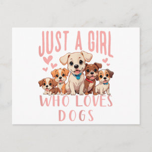 Postal Amante Divertido Cachorro Perro Lindo - Solo Una C
