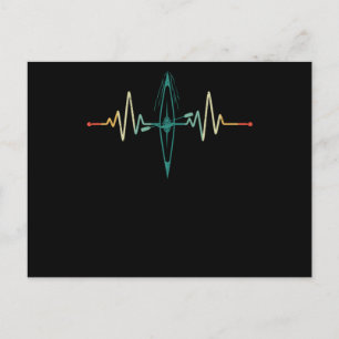 Postal Amante divertido del kayak canoa vintage barcas