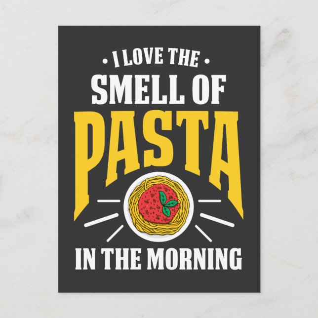 Postal Amante italiano de los fideos de pasta (Anverso)
