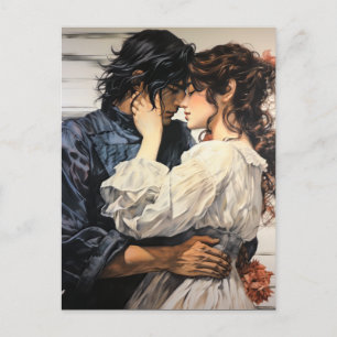 Postal Amante pareja asiática