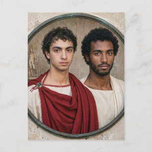 Postal Amantes de Fayum ... Egipto período romano