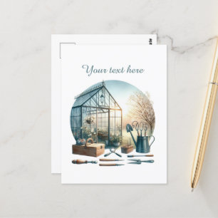 Postal Amantes de la jardinería lindos personalizables 