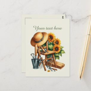 Postal Amantes de la jardinería lindos personalizables 